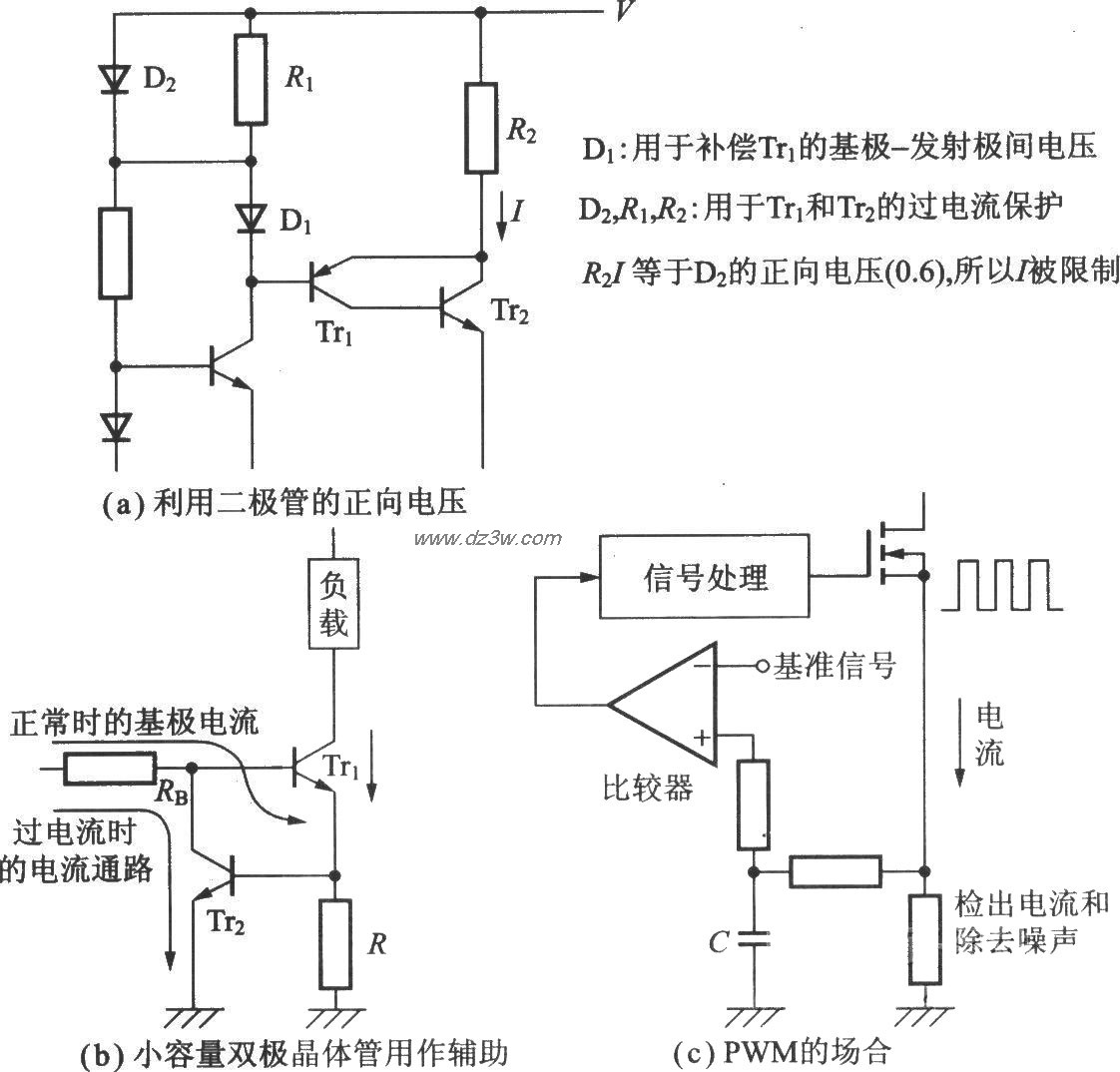 预防发生过电流的电路(电电路图