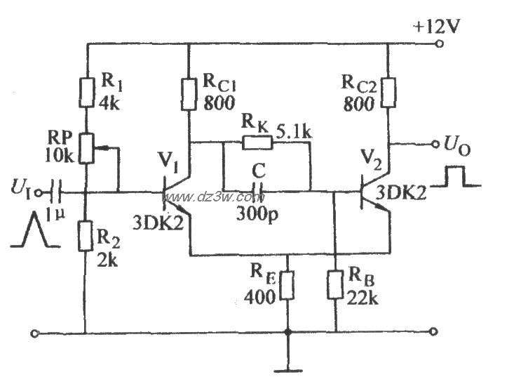 可改变电路动作的射极耦电路图