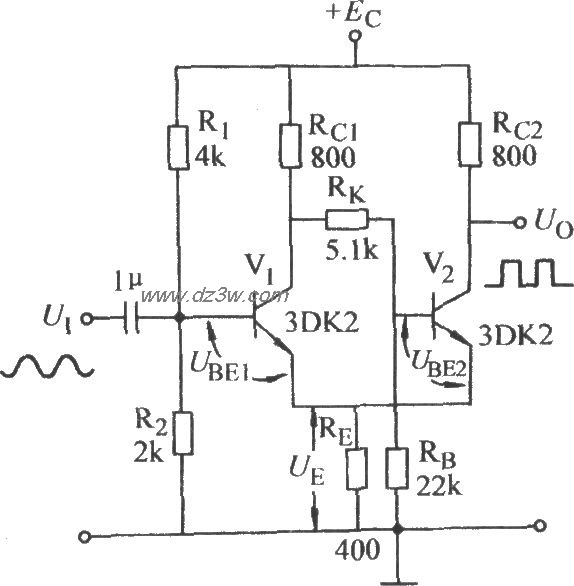 射极耦合双稳态电路电路图
