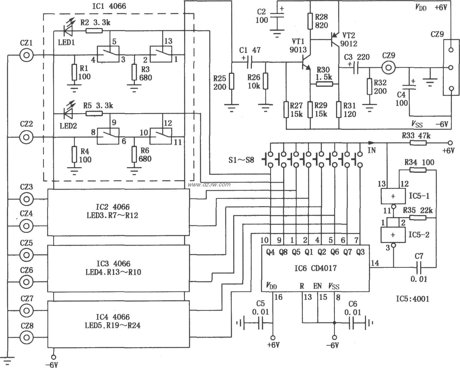 电子视频切换器电路图