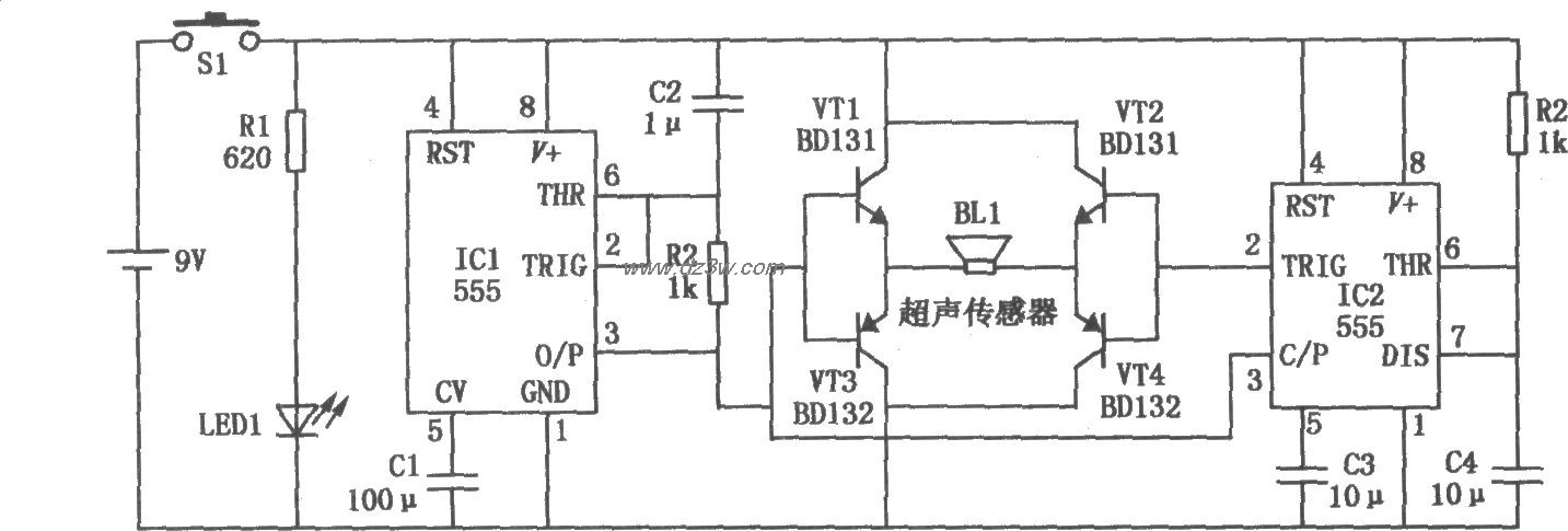 猫狗驱赶器电路电路图