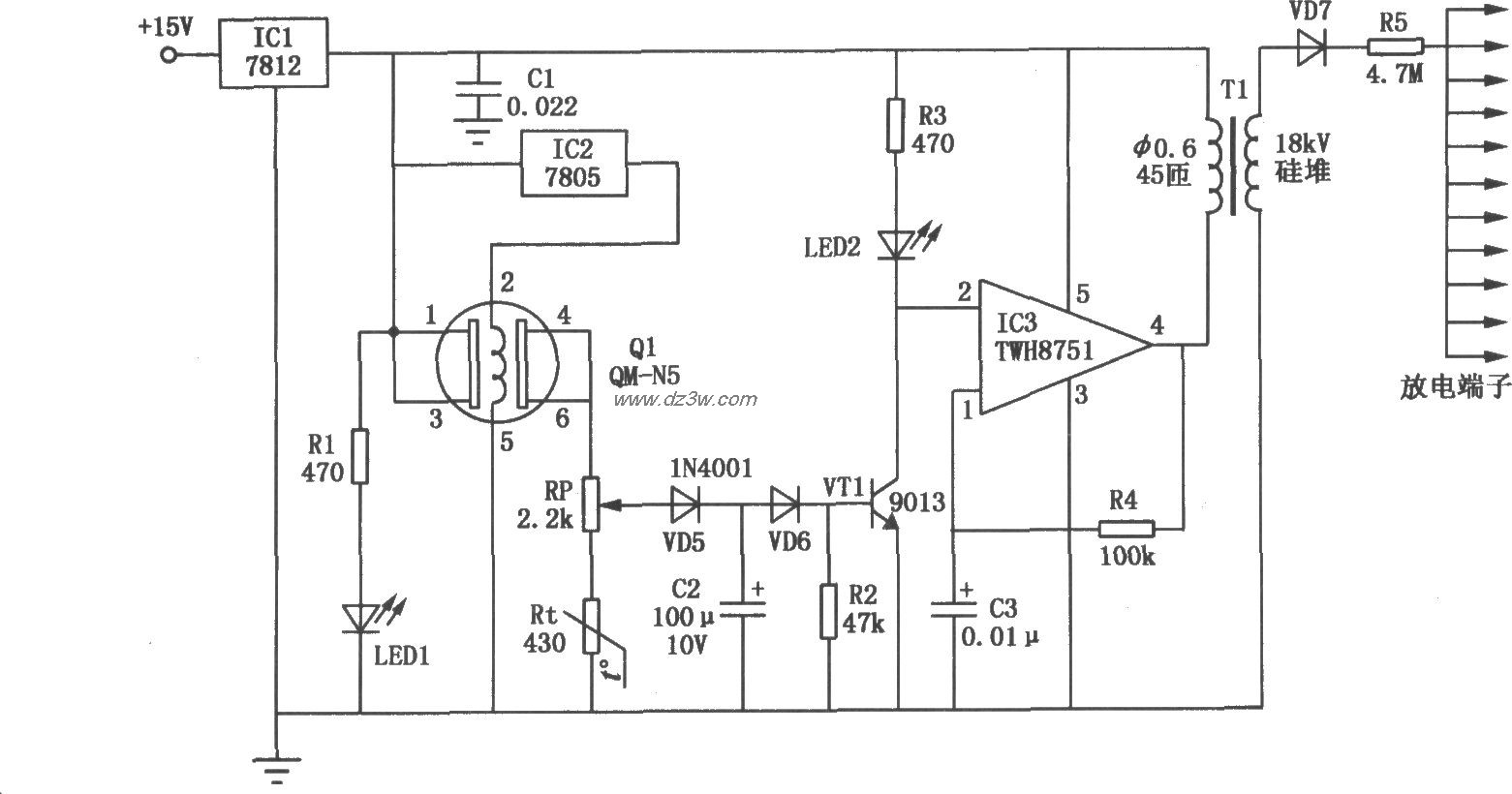 室内空气清新器电路电路图