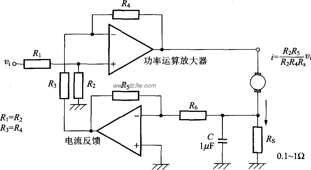 利用功率放大器作为差动电路图