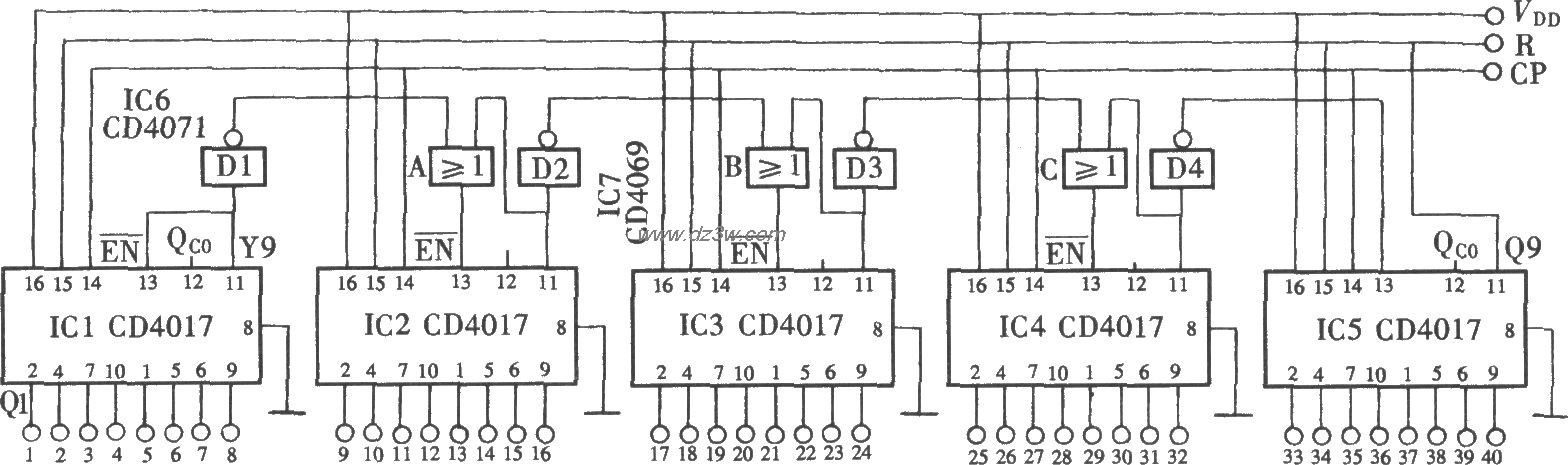用CD4017组成任意进制输电路图