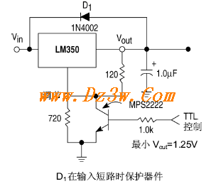 带电子关断功能的5V直流电路图