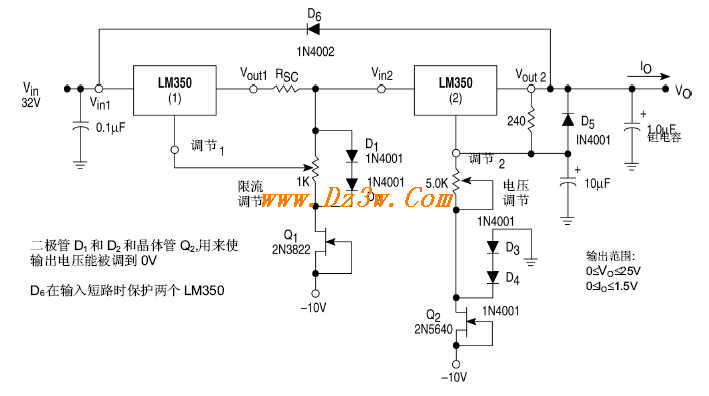 0-25V,0-1.5A可调电流,电路图