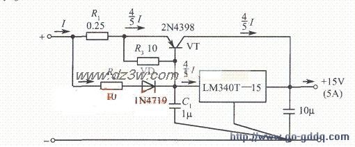 用LM340T-15组成的15V、电路图