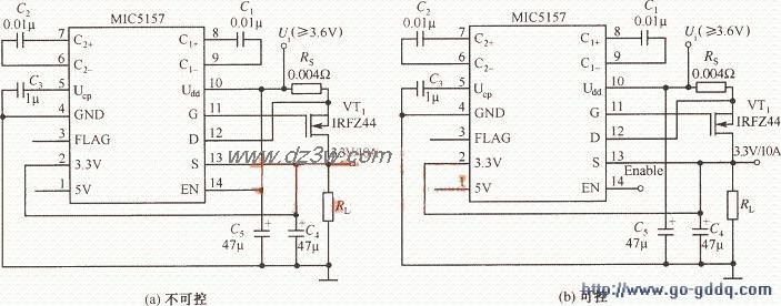 用MIC5157构成的输出3.3电路图