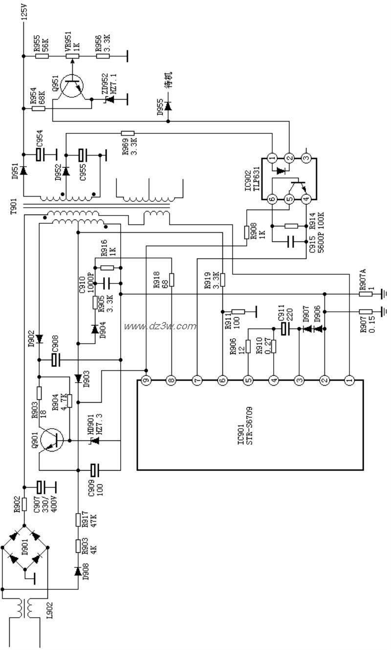 可用A4开关电源：日立A3电路图