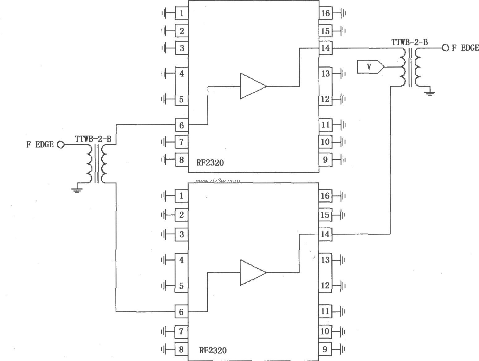 由RF2320构成的上拉标准电路图