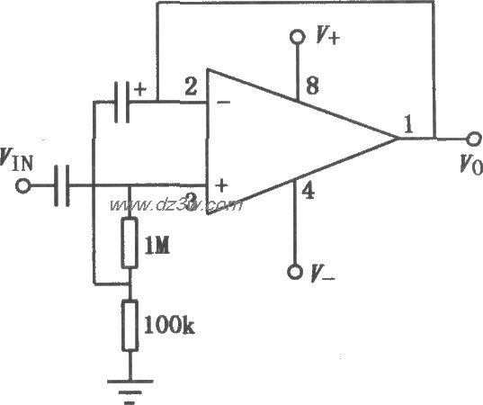 CF353双电源高输入阻抗双电路图