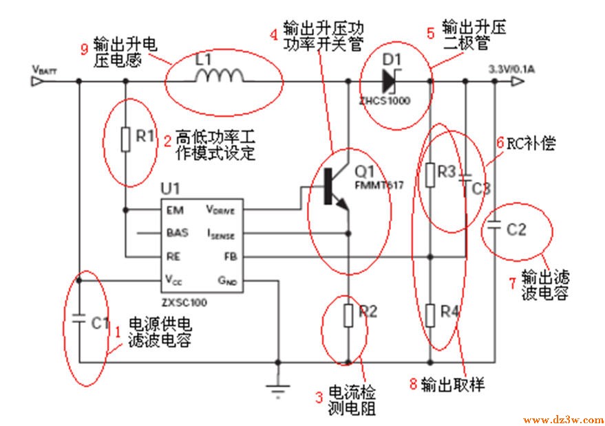 ZXSC100典型应用电路图及电路图