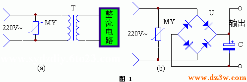 整流电源过压保护电路图电路图