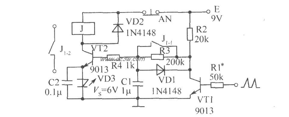 负阻发光二极管组成的保电路图