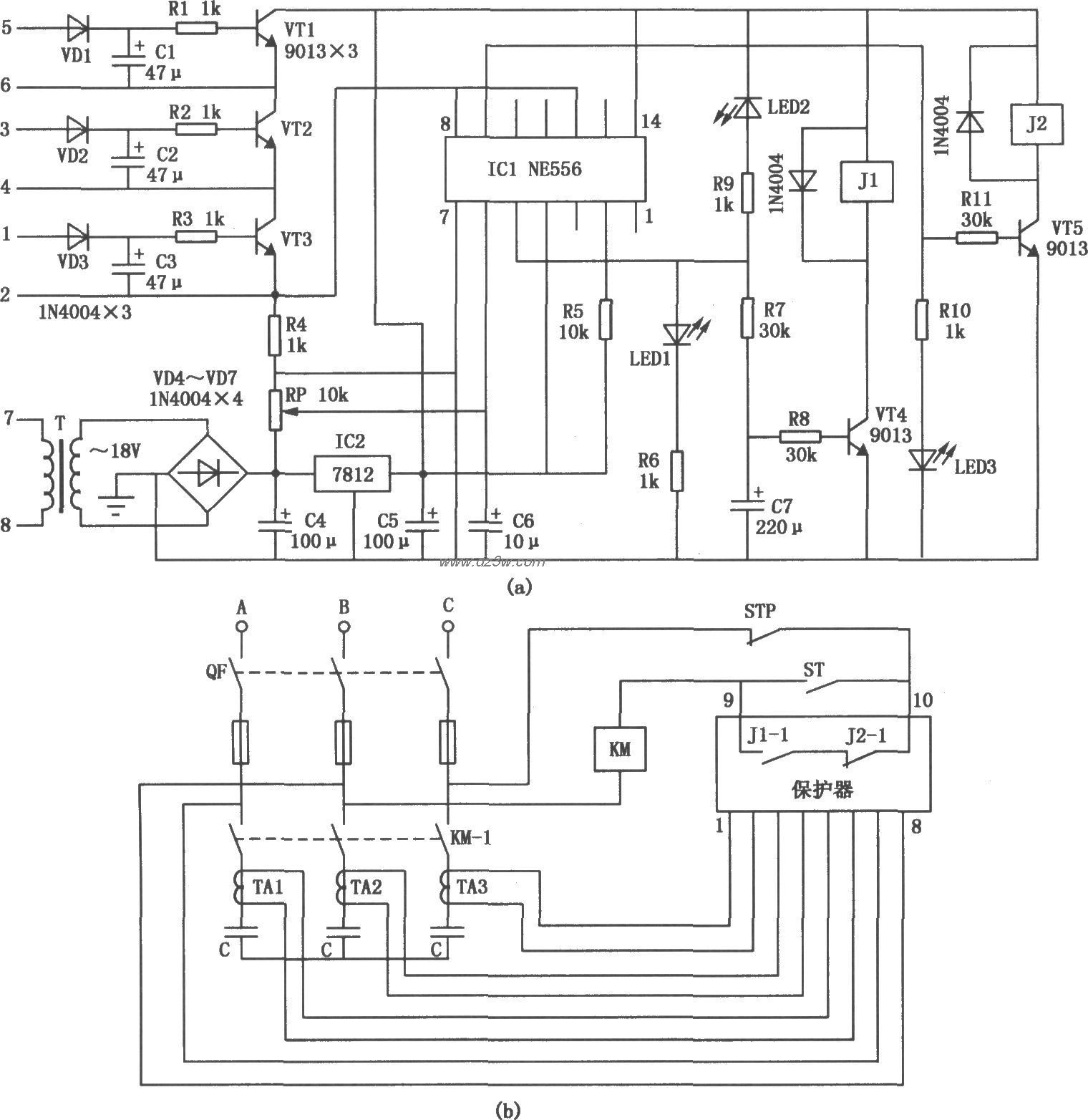 电力电容补偿保护电路电路图