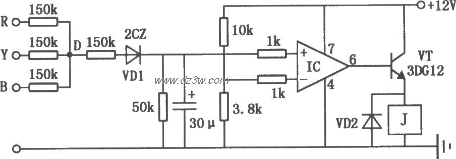 三相电机缺相运行保护电电路图