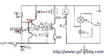 汽车会车光控电路电路图