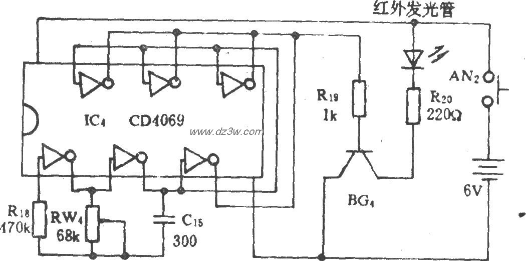 电风扇多功能遥控电路电路图