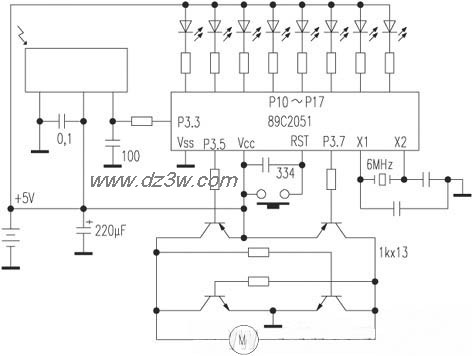 用彩电遥控器控制玩具车电路图