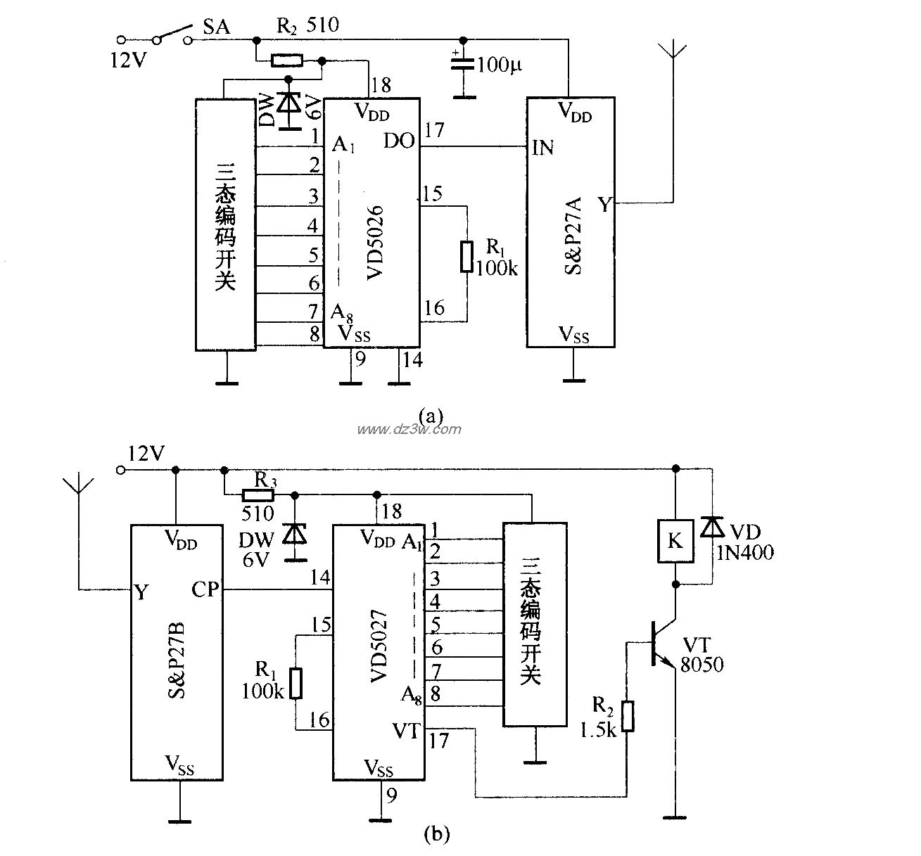 由S&amp;P27A／S&amp;P278组成的电路图