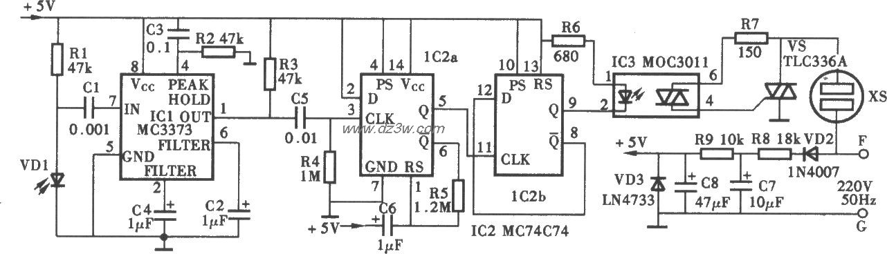 红外遥控电风扇电路电路图
