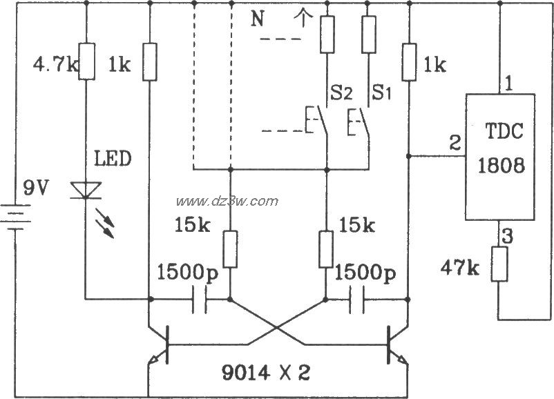 TDC1808/1809构成多通道电路图