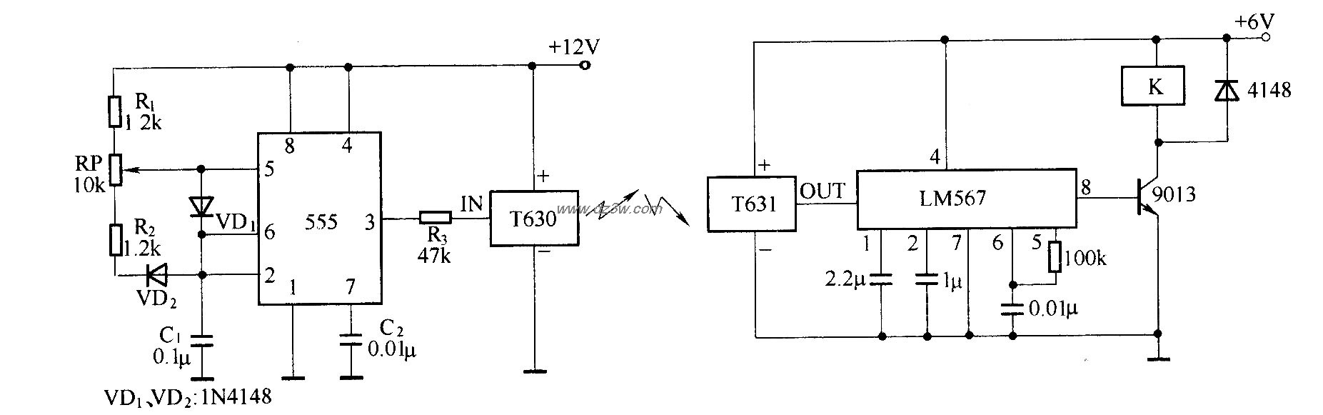 由T630/T631组成的微型无电路图