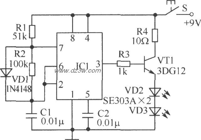 遥控调光灯电路电路图