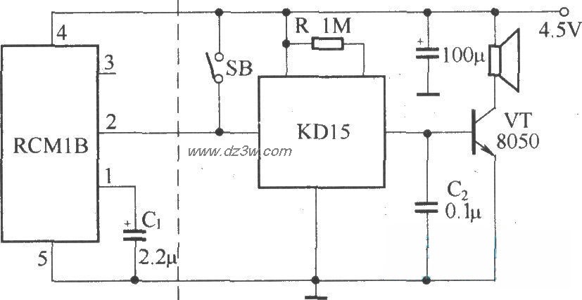遥控语音门铃(RCMlA/RCM电路图