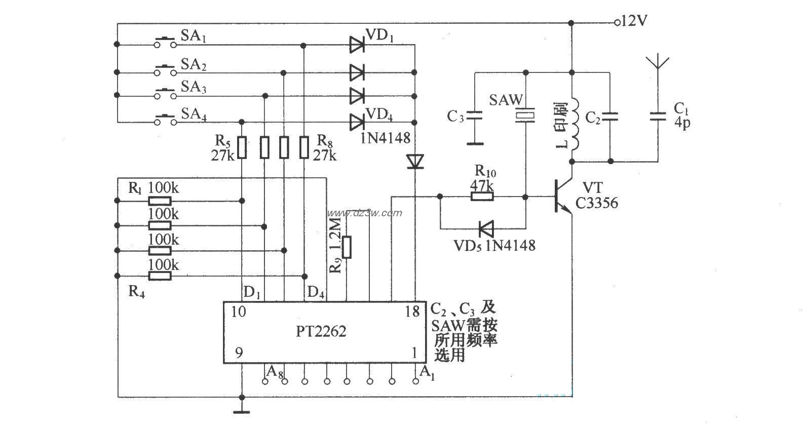发射组件SB-100ATX电路图