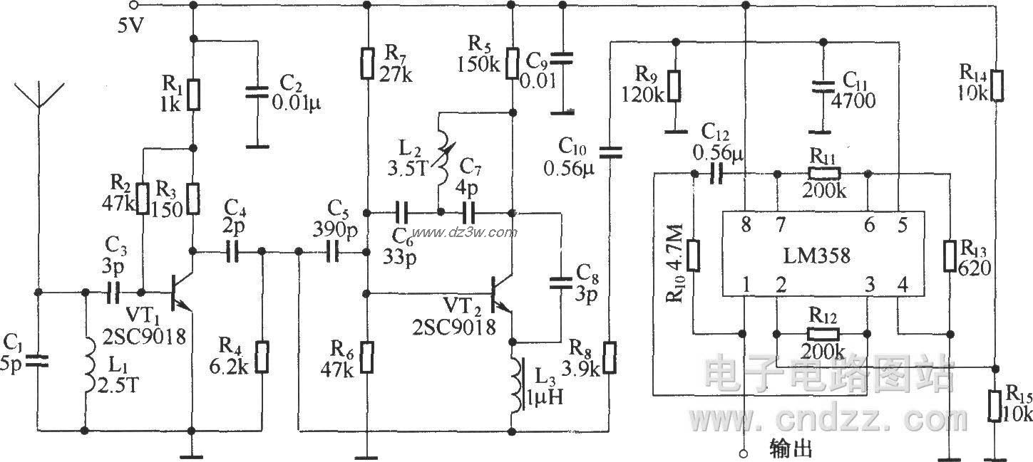 接收组件SB-100ARX电路图