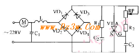 晶闸管组成的无级调压(调电路图