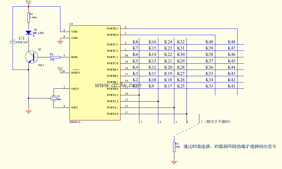 彩电遥控器电路36电路图