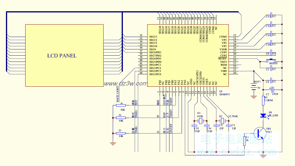 彩电遥控器电路40电路图