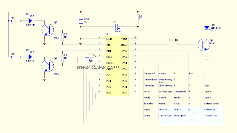 彩电遥控器电路41电路图