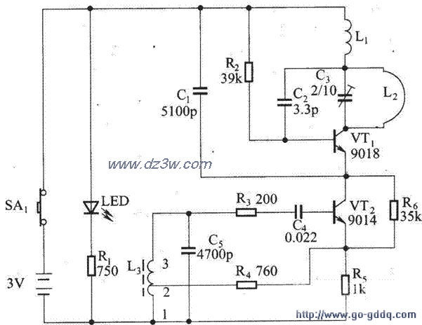 遥控调光调速发射器电路电路图