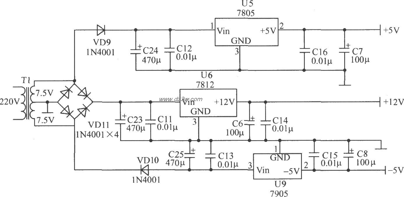 视频监视器电路电路图