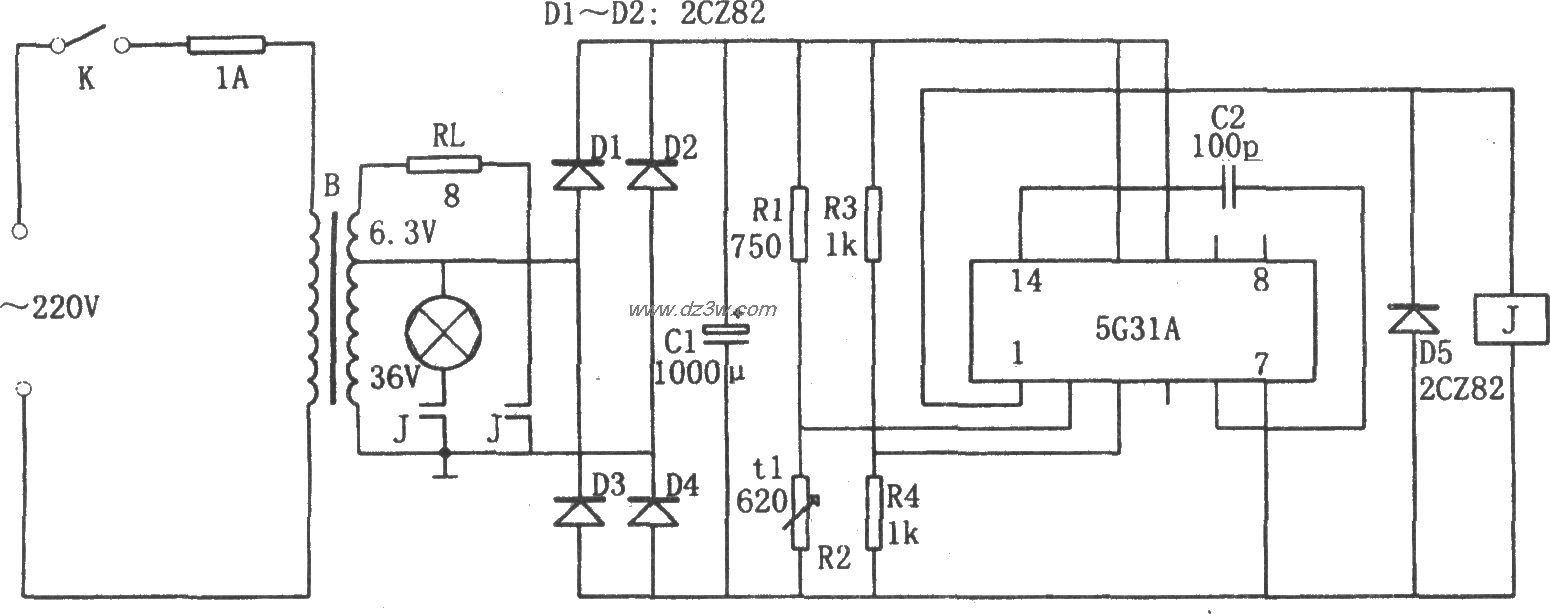 显影液恒温控制电路(5G3电路图