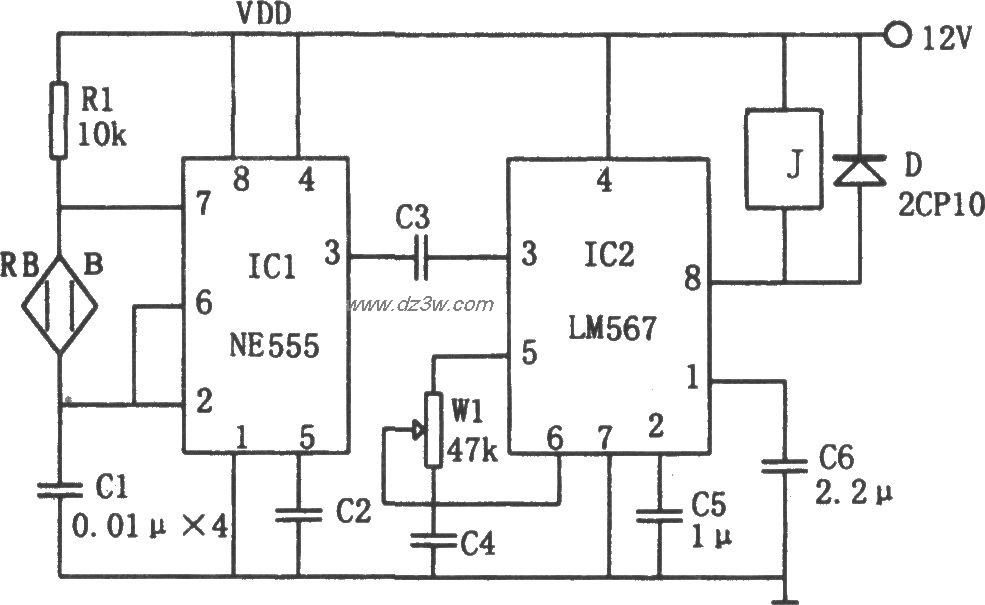 采用温度／频率转换的高电路图