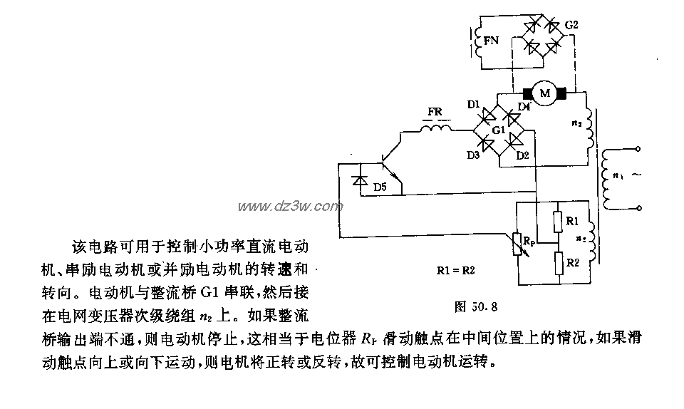 直流电动机曲转速控制电电路图