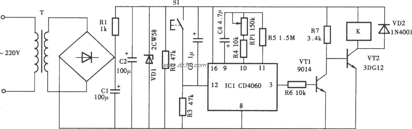 通用定时控制器电路电路图