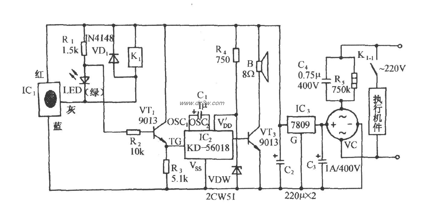压电式高料位自动控制及电路图