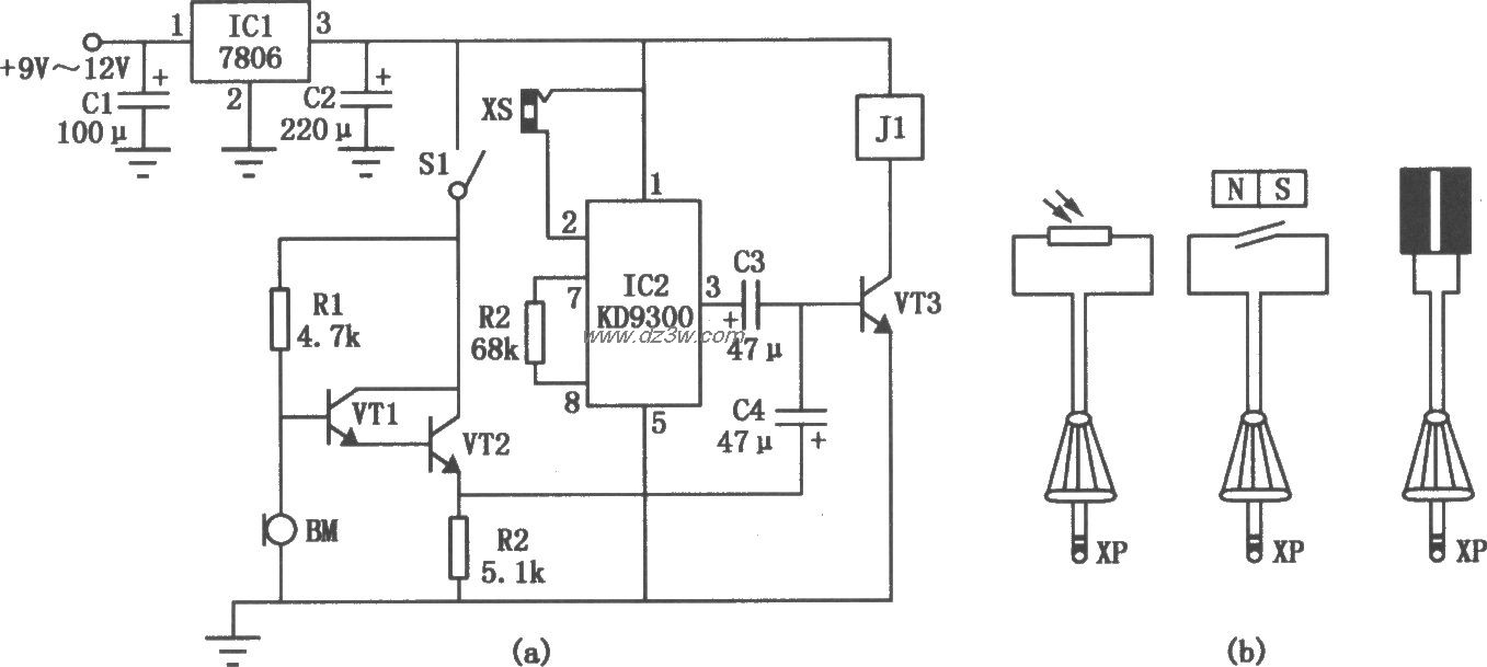 具有多重控制功能的控制电路图
