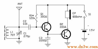 直放式收音机制作电路图