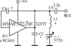 uPC1651超高频振荡器电路电路图
