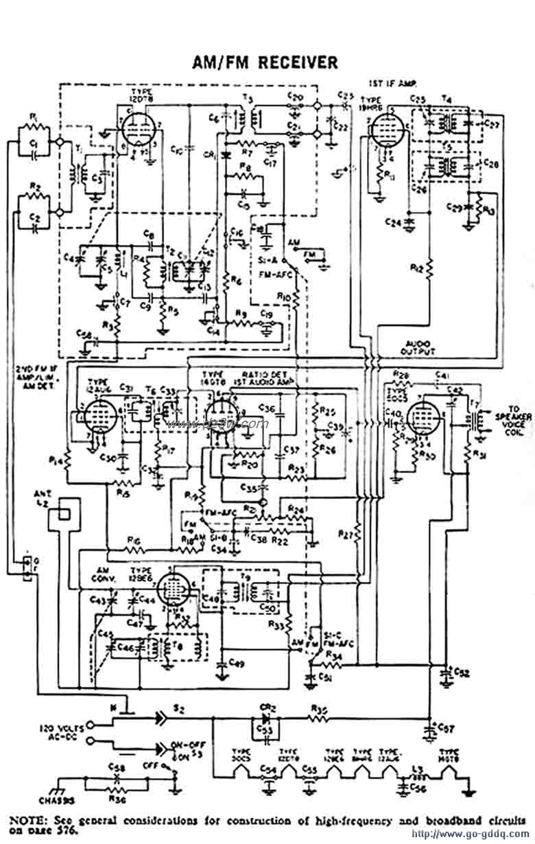 电子管AM/FM收音机电路图