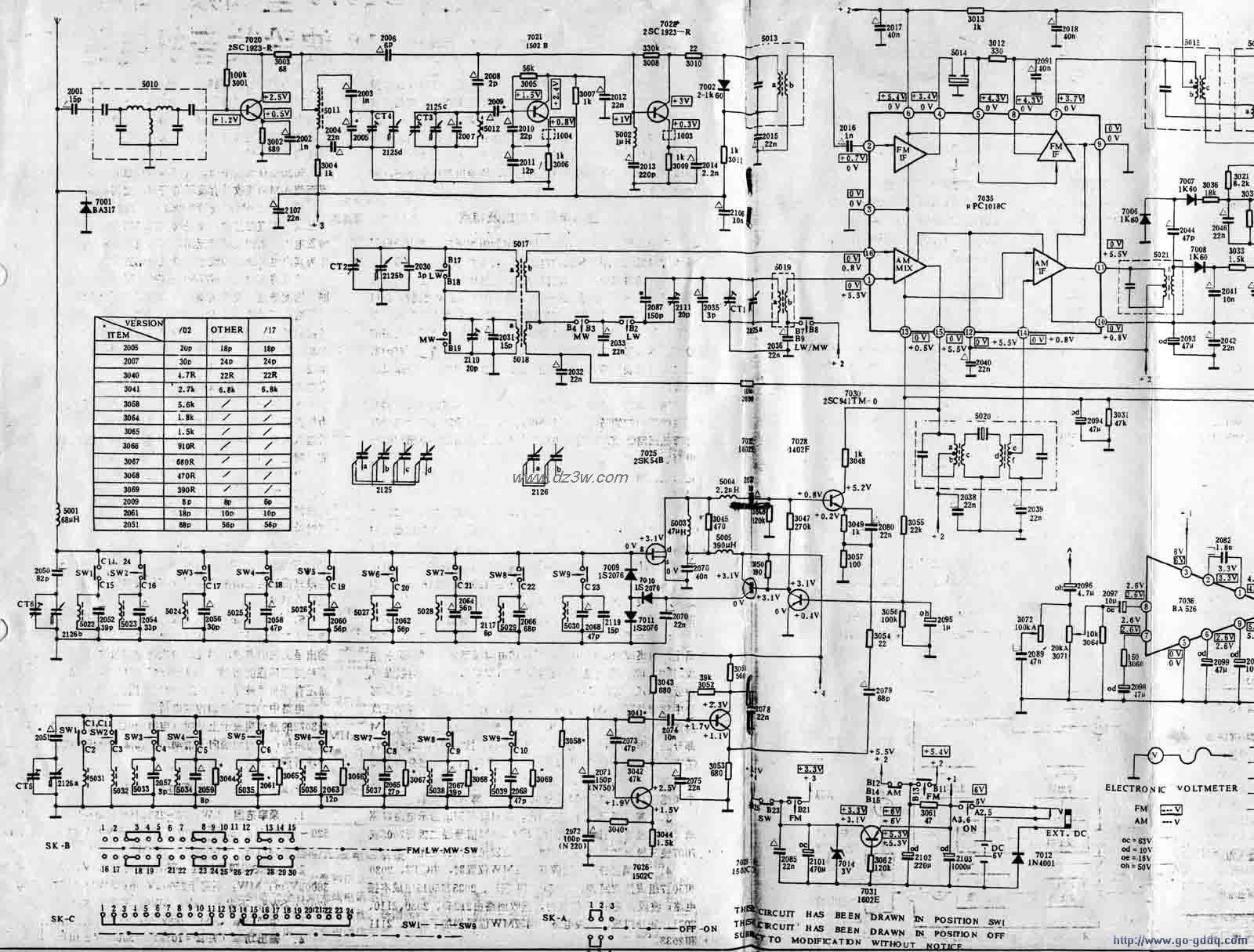 菲利普D1875收音机电路图电路图