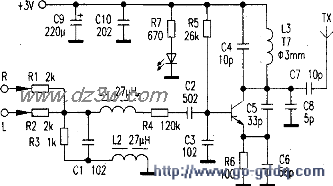 一款实用的FM发射器电路电路图