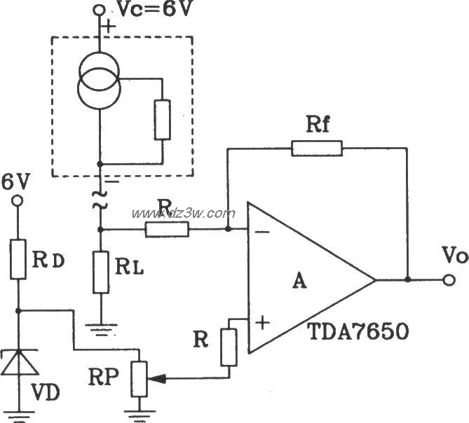SL134集成温度传感器构成电路图