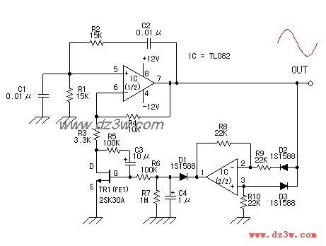 文氏正弦波振荡器电路与电路图